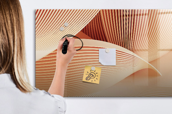 Decoratief glazen wandbord beschrijfbaar en magnetisch Modern fotodisplaybord