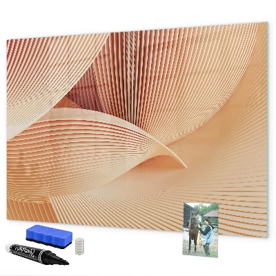 Decoratief glazen wandbord beschrijfbaar en magnetisch Modern fotodisplaybord