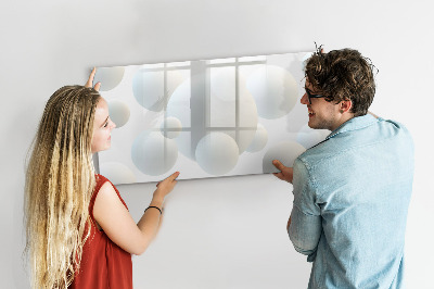 Decoratief glazen wandbord beschrijfbaar en magnetisch Ruimte voor herinneringen en notities