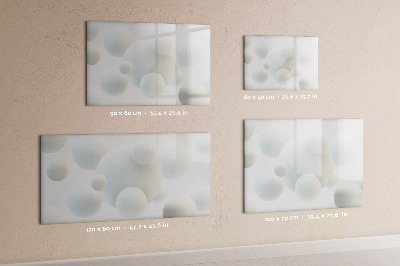 Decoratief glazen wandbord beschrijfbaar en magnetisch Ruimte voor herinneringen en notities