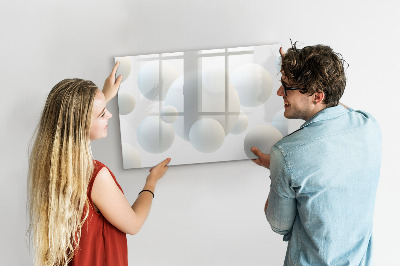 Decoratief glazen wandbord beschrijfbaar en magnetisch Ruimte voor herinneringen en notities