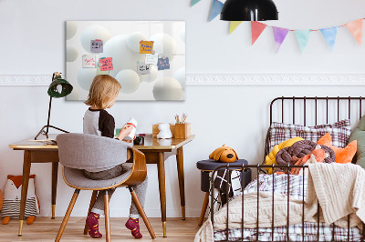 Decoratief glazen wandbord beschrijfbaar en magnetisch Ruimte voor herinneringen en notities