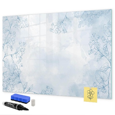 Memobord van glas met print inclusief neodymium magneten Ruimte voor herinneringen en notities