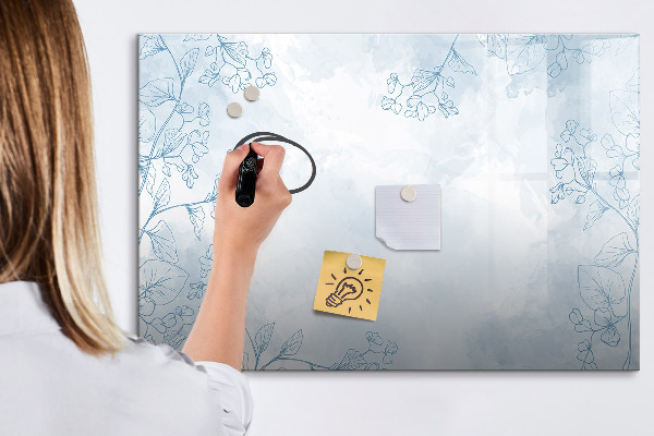 Memobord van glas met print inclusief neodymium magneten Ruimte voor herinneringen en notities