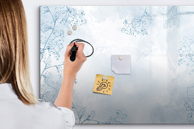 Memobord van glas met print inclusief neodymium magneten Ruimte voor herinneringen en notities