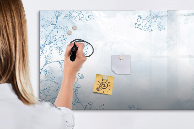 Memobord van glas met print inclusief neodymium magneten Ruimte voor herinneringen en notities