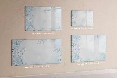 Memobord van glas met print inclusief neodymium magneten Ruimte voor herinneringen en notities