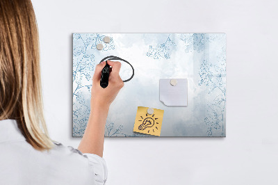 Memobord van glas met print inclusief neodymium magneten Ruimte voor herinneringen en notities