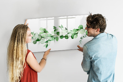 Decoratief glazen wandbord beschrijfbaar en magnetisch Groen bord voor foto's en notities