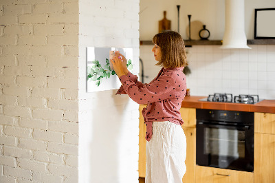 Decoratief glazen wandbord beschrijfbaar en magnetisch Groen bord voor foto's en notities
