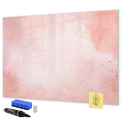 Decoratief glazen wandbord beschrijfbaar en magnetisch Stijlvol bord voor foto's en notities