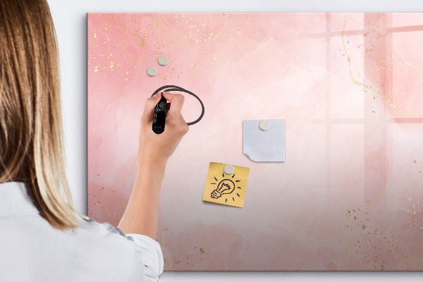 Decoratief glazen wandbord beschrijfbaar en magnetisch Stijlvol bord voor foto's en notities