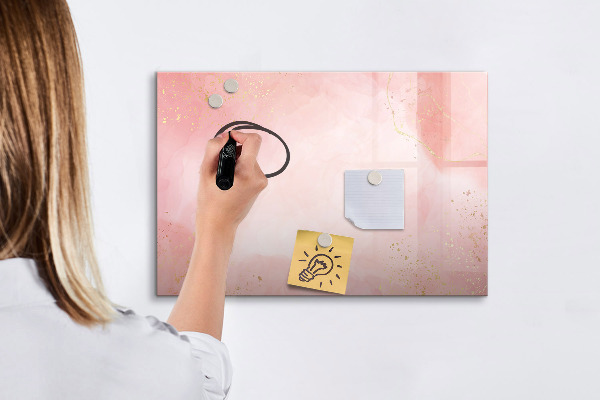 Decoratief glazen wandbord beschrijfbaar en magnetisch Stijlvol bord voor foto's en notities