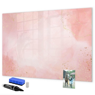 Decoratief glazen wandbord beschrijfbaar en magnetisch Stijlvol bord voor foto's en notities