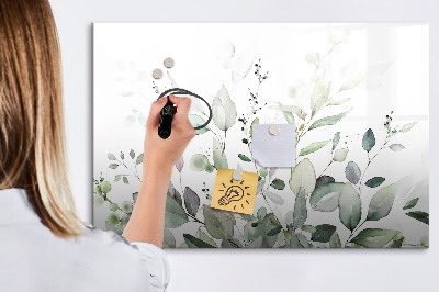 Memobord van glas met print inclusief neodymium magneten Decoratief bord voor foto's en notities