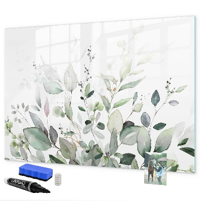 Memobord van glas met print inclusief neodymium magneten Decoratief bord voor foto's en notities
