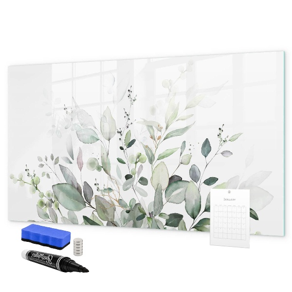 Memobord van glas met print inclusief neodymium magneten Decoratief bord voor foto's en notities