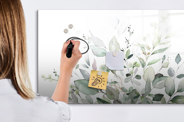 Memobord van glas met print inclusief neodymium magneten Decoratief bord voor foto's en notities