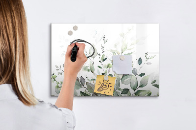 Memobord van glas met print inclusief neodymium magneten Decoratief bord voor foto's en notities