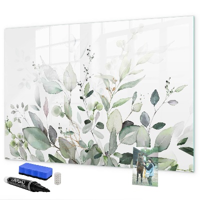 Memobord van glas met print inclusief neodymium magneten Decoratief bord voor foto's en notities