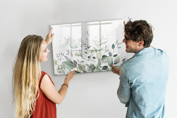 Memobord van glas met print inclusief neodymium magneten Decoratief bord voor foto's en notities