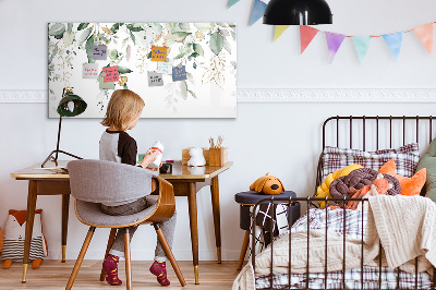 Decoratief glazen wandbord beschrijfbaar en magnetisch Creatief fotopresentatiebord