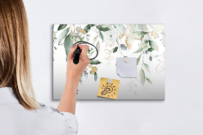 Decoratief glazen wandbord beschrijfbaar en magnetisch Creatief fotopresentatiebord