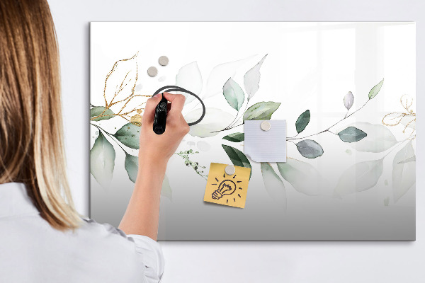 Memobord van glas met print inclusief neodymium magneten Stijlvol bord voor foto's en notities