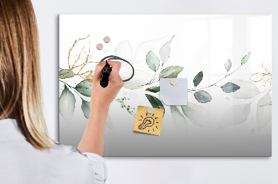Memobord van glas met print inclusief neodymium magneten Stijlvol bord voor foto's en notities