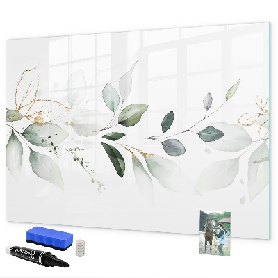 Memobord van glas met print inclusief neodymium magneten Stijlvol bord voor foto's en notities