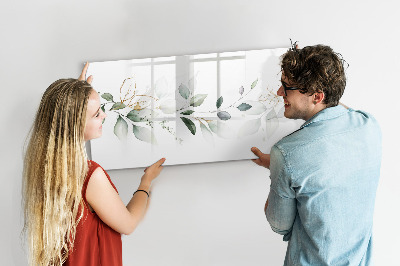 Memobord van glas met print inclusief neodymium magneten Stijlvol bord voor foto's en notities