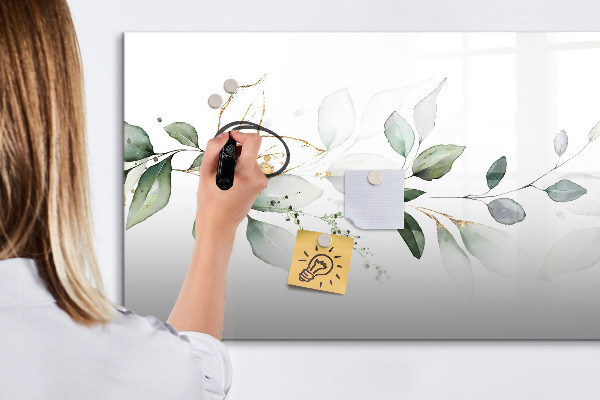Memobord van glas met print inclusief neodymium magneten Stijlvol bord voor foto's en notities