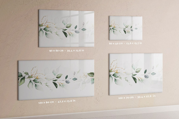 Memobord van glas met print inclusief neodymium magneten Stijlvol bord voor foto's en notities
