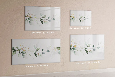 Memobord van glas met print inclusief neodymium magneten Stijlvol bord voor foto's en notities
