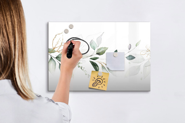 Memobord van glas met print inclusief neodymium magneten Stijlvol bord voor foto's en notities