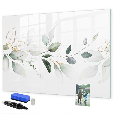Memobord van glas met print inclusief neodymium magneten Stijlvol bord voor foto's en notities