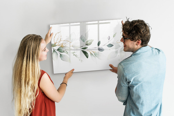 Memobord van glas met print inclusief neodymium magneten Stijlvol bord voor foto's en notities