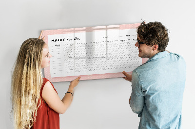 Memobord van glas met print inclusief neodymium magneten Gewoonte bijhouden met persoonlijke foto's