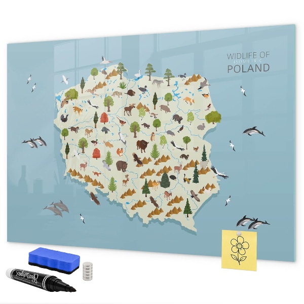 Natuurkaart van Polen met fotolocaties