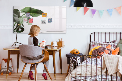 Decoratief glazen wandbord beschrijfbaar en magnetisch Planten en herinneringen aan de muur