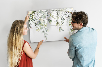 Decoratief glazen wandbord beschrijfbaar en magnetisch Creatief moodboard voor foto's en notities