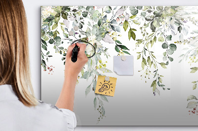 Decoratief glazen wandbord beschrijfbaar en magnetisch Creatief moodboard voor foto's en notities
