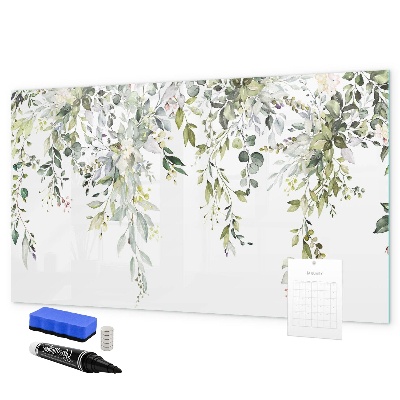 Decoratief glazen wandbord beschrijfbaar en magnetisch Creatief moodboard voor foto's en notities