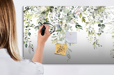 Decoratief glazen wandbord beschrijfbaar en magnetisch Creatief moodboard voor foto's en notities