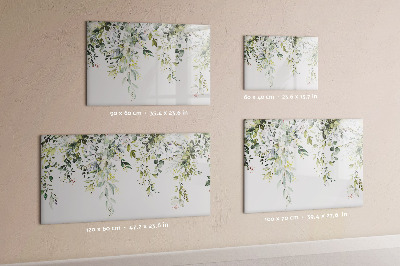 Decoratief glazen wandbord beschrijfbaar en magnetisch Creatief moodboard voor foto's en notities