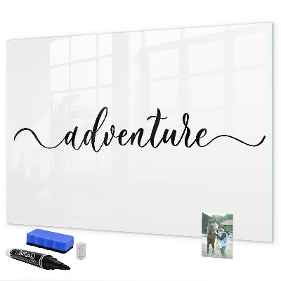 Memobord van glas met print inclusief neodymium magneten Een creatieve ruimte voor herinneringen en foto's