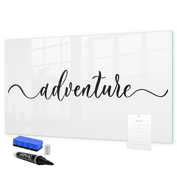 Memobord van glas met print inclusief neodymium magneten Een creatieve ruimte voor herinneringen en foto's