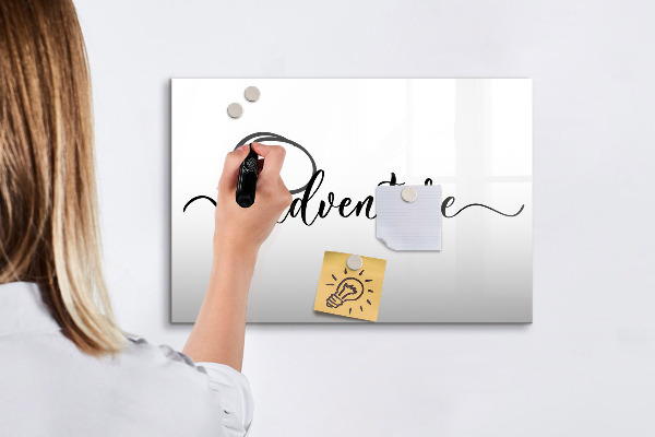 Memobord van glas met print inclusief neodymium magneten Een creatieve ruimte voor herinneringen en foto's