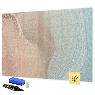 Memobord van glas met print inclusief neodymium magneten Modern prikbord voor notities en foto's