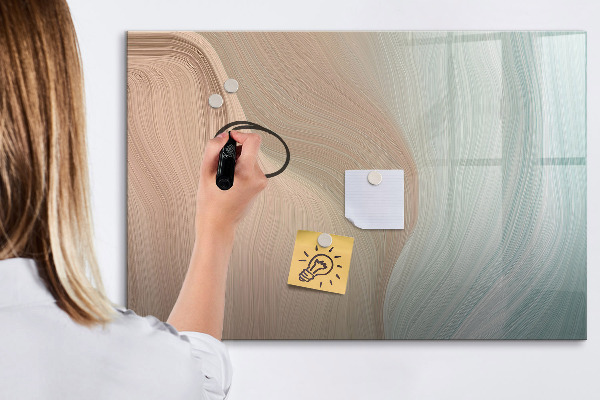 Memobord van glas met print inclusief neodymium magneten Modern prikbord voor notities en foto's